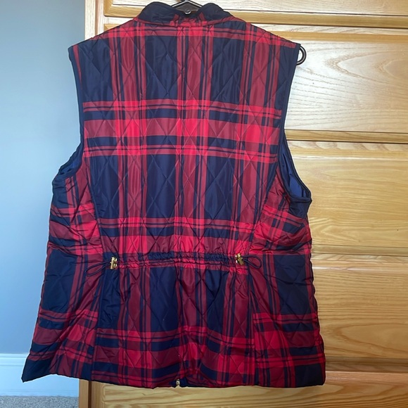 Navy and Red Plaid Quilted Vest - Picture 3 of 3